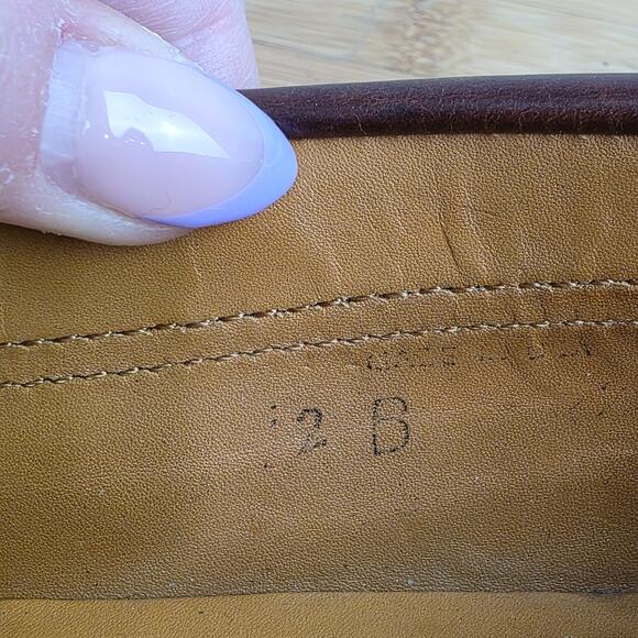 Allen Edmonds Key Largo Boat Shoes Mens Size 12 B Brown Leather Vibram Soles - Picture 9 of 10